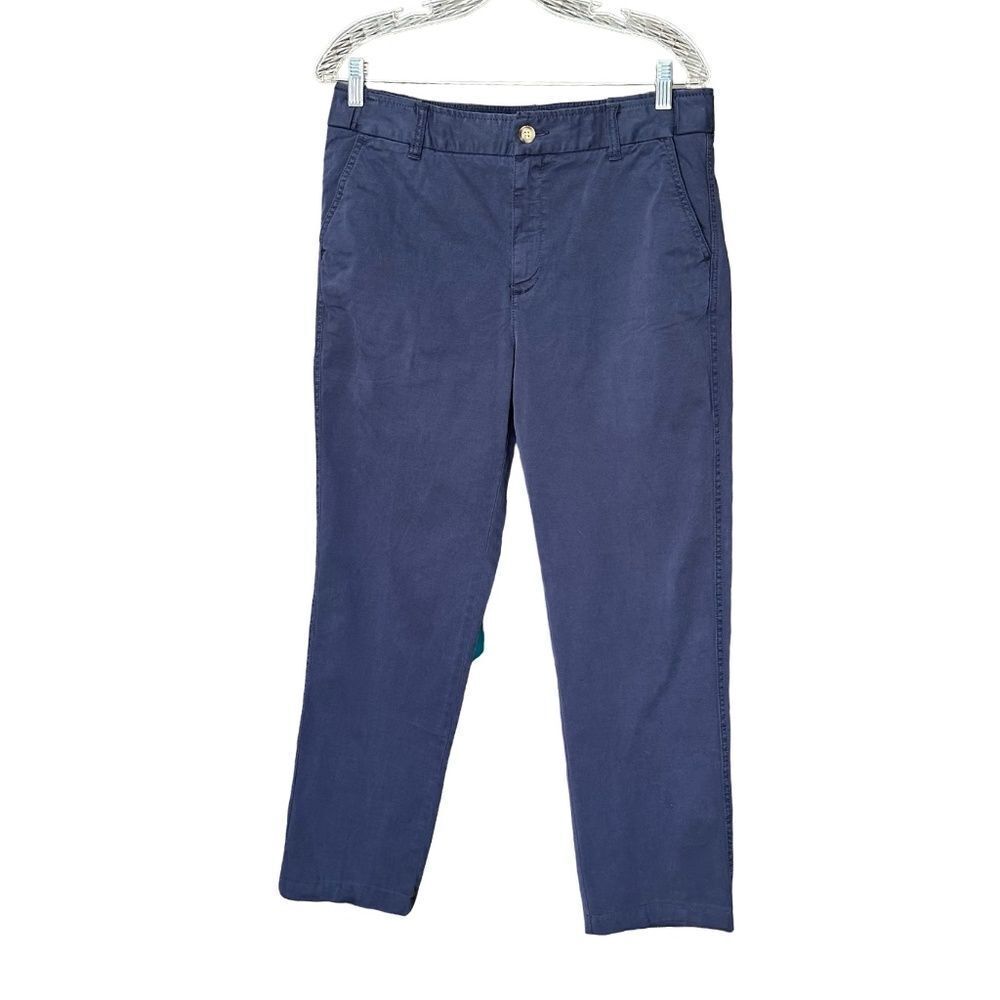 Coldwater Creek Cotton Chino Pants Navy Blue Size 8 - Picture 14 of 14